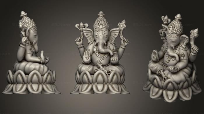 Buddha figurines (Ganesha, STKBD_0123) 3D models for cnc